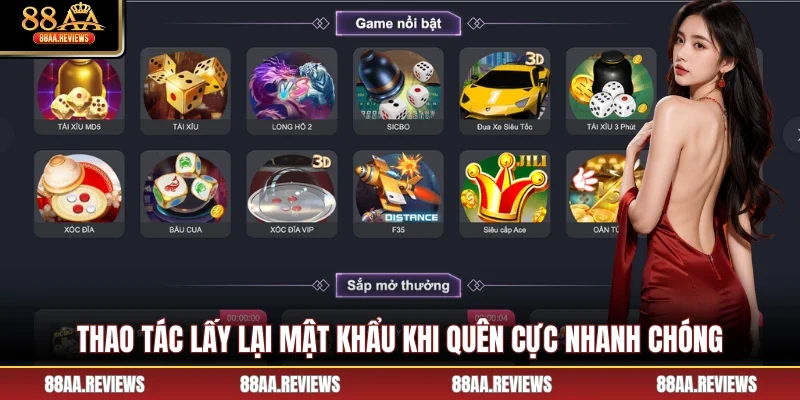 Thao tác lấy lại mật khẩu khi quên cực nhanh chóng